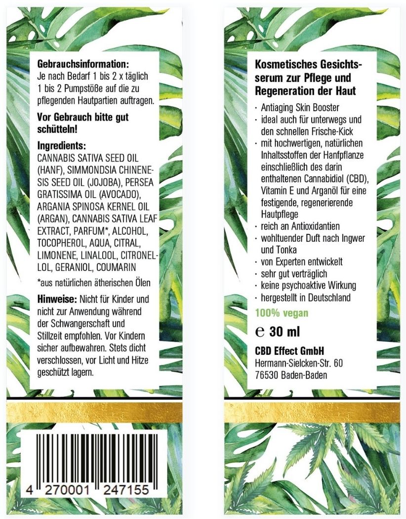 CBD Face Serum Ingwer